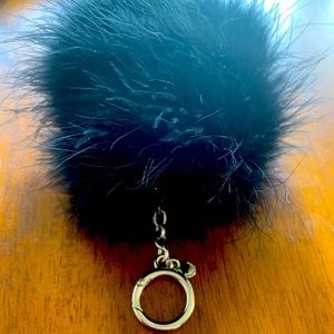 Black MICHAEL KORS Large Dyed Fur Pom Pom